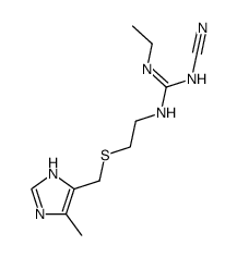 N-cyano-N'-ethyl-N''-[2-((5-methyl-4-imidazolyl)methylthio)-ethyl]guanidine Structure