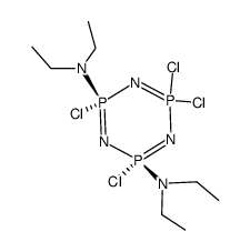 cis-1,3-bisdiethylaminotetrachlorotriphosphazene结构式