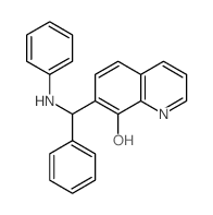 8-Quinolinol,7-[phenyl(phenylamino)methyl]- Structure