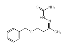 (4-benzylsulfanylbutan-2-ylideneamino)thiourea Structure