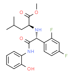 L-Leucine, N-[(1R)-1-(2,4-difluorophenyl)-2-[(2-hydroxyphenyl)amino]-2-oxoethyl]-, methyl ester (9CI)结构式