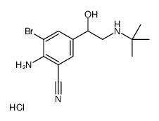 [2-(4-amino-3-bromo-5-cyanophenyl)-2-hydroxyethyl]-tert-butylazanium,chloride Structure