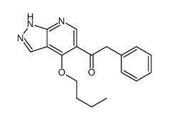 1-(4-Butoxy-7H-pyrazolo[3,4-b]pyridin-5-yl)-2-phenylethanone Structure