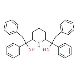 α,α'-Dibenzyl-α,α'-diphenyl-2,6-piperidinedimethanol结构式