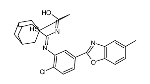 Tricyclo[3.3.1.13,7]decane-1-acetamide, N-[[[2-chloro-5-(5-methyl-2-benzoxazolyl)phenyl]amino]thioxomethyl]- (9CI) Structure