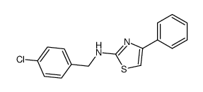 N-(4-chlorobenzyl)-4-phenylthiazol-2-amine结构式