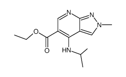 4-isopropylamino-2-methyl-2H-pyrazolo[3,4-b]pyridine-5-carboxylic acid ethyl ester Structure