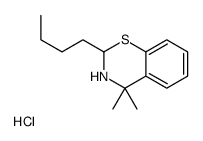 2-butyl-4,4-dimethyl-2,3-dihydro-1,3-benzothiazine,hydrochloride结构式