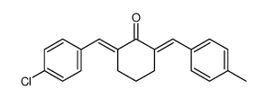 2-[1-(4-Chloro-phenyl)-meth-(Z)-ylidene]-6-[1-p-tolyl-meth-(Z)-ylidene]-cyclohexanone Structure