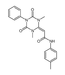 2-(1,3-dimethyl-4,6-dioxo-5-phenyl-[1,3,5]triazinan-2-ylidene)-N-p-tolyl-acetamide Structure