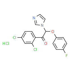 Ethanone,1-(2,4-dichlorophenyl)-2-(4-fluorophenoxy)-2-(1H-imidazol-1-yl)-,monohydrochloride (9CI)结构式