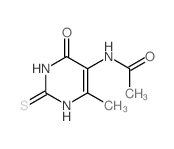 Acetamide,N-(1,2,3,4-tetrahydro-6-methyl-4-oxo-2-thioxo-5-pyrimidinyl)-结构式