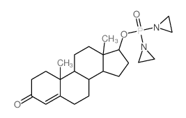 17-diaziridin-1-ylphosphoryloxy-10,13-dimethyl-1,2,6,7,8,9,11,12,14,15,16,17-dodecahydrocyclopenta[a]phenanthren-3-one结构式