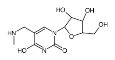 1-[(2R,3R,4S,5R)-3,4-dihydroxy-5-(hydroxymethyl)oxolan-2-yl]-5-(methylaminomethyl)pyrimidine-2,4-dione Structure