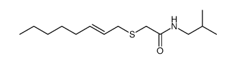 2-[(2E)-octenylthio]-N-isobutylacetamide Structure