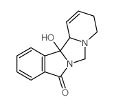 4,6,12b,12c-tetrahydro-12b-hydroxypyrido<1',2':3,4>imidazo<5,1-a>isoindol-8(3H)-one Structure