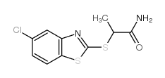 2-(5-CHLOROBENZO[D]THIAZOL-2-YLTHIO)PROPANAMIDE structure