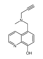 5-[[methyl(prop-2-ynyl)amino]methyl]quinolin-8-ol结构式