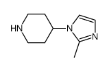 Piperidine, 4-(2-methyl-1H-imidazol-1-yl)- (9CI) Structure