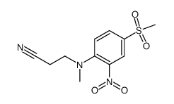 3-(methyl(4-(methylsulfonyl)-2-nitrophenyl)amino)propanenitrile Structure