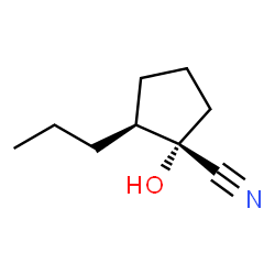 Cyclopentanecarbonitrile, 1-hydroxy-2-propyl-, (1S,2S)- (9CI) Structure