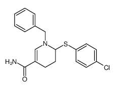 1-benzyl-6-(p-chlorophenylthio)-1,4,5,6-tetrahydronicotinamide结构式