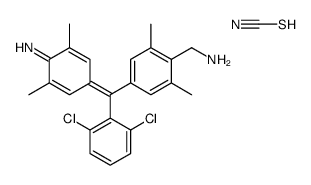 thiocyanic acid, compound with [4-[(2,6-dichlorophenyl)(4-imino-3,5-dimethyl-2,5-cyclohexadien-1-ylidene)methyl]-2,6-dimethyl]benzylamine (1:1)结构式