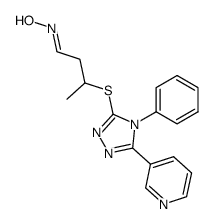 3-(4-Phenyl-5-(3-pyridinyl)-1,2,4-triazole-3-ylthio)-butanal oxime结构式