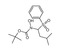 tert-butyl 3-methyl-1-(phenylsulfonyl)butyl-N-hydroxycarbamate Structure