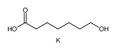 Heptanoic acid, 7-hydroxy-, potassium salt结构式