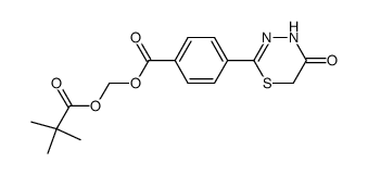 pivalyloxymethyl p-(5,6-dihydro-5-oxo-4H-1,3,4-thiadiazin-2-yl)benzoate Structure