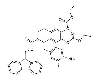 2(1H)-Isoquinolinecarboxylic acid,1-[(4-amino-3-iodophenyl)methyl]-6,7-bis[(ethoxycarbonyl)oxy]-3,4-dihydro-,9H-fluoren-9-ylmethyl ester picture