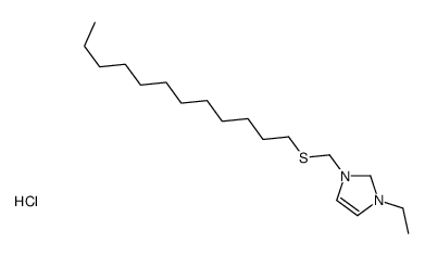 1-(dodecylsulfanylmethyl)-3-ethyl-1,2-dihydroimidazol-1-ium,chloride结构式