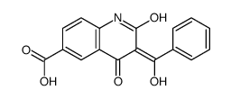 (3E)-3-[hydroxy(phenyl)methylidene]-2,4-dioxo-1H-quinoline-6-carboxylic acid结构式