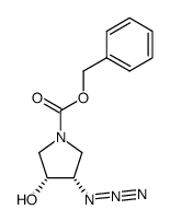 (3S,4R)-(-)-1-benzyloxycarbonyl-3-azido-4-hydroxypyrrolidine Structure