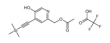 {5-hydroxy-4-[(trimethylsilyl)ethynyl]-2-pyridinyl}methyl acetate trifluoroacetate Structure