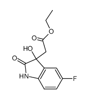 (5-Fluoro-3-hydroxy-2-oxo-2,3-dihydro-1H-indol-3-yl)acetic Acid Ethyl Ester Structure