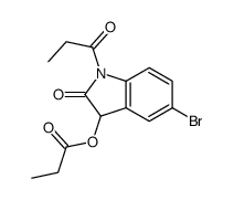 (5-bromo-2-oxo-1-propanoyl-3H-indol-3-yl) propanoate Structure