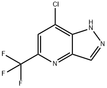 7-Chloro-5-(trifluoromethyl)-1H-pyrazolo[4,3-b]pyridine结构式