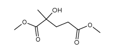 methyl 2-hydroxy-4-(metoxycarbonyl)-2-methylbutanoate结构式