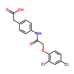 Benzeneacetic acid, 4-[[2-(2,4-dichlorophenoxy)acetyl]amino]- Structure