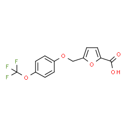 5-{[4-(Trifluoromethoxy)phenoxy]methyl}-2-furoic acid structure