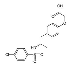 2-[4-[2-[(4-chlorophenyl)sulfonylamino]propyl]phenoxy]acetic acid结构式