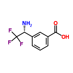 3-[(1R)-1-Amino-2,2,2-trifluoroethyl]benzoic acid结构式