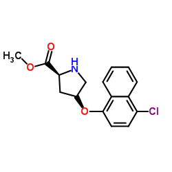 Methyl (4R)-4-[(4-chloro-1-naphthyl)oxy]-L-prolinate Structure