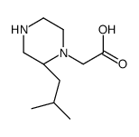 2-[(2S)-2-(2-methylpropyl)piperazin-1-yl]acetic acid Structure