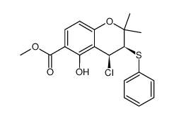 methyl (3R,4S)-4-chloro-5-hydroxy-2,2-dimethyl-3-(phenylthio)chromane-6-carboxylate Structure