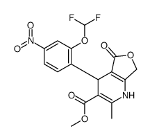 methyl 4-[2-(difluoromethoxy)-4-nitrophenyl]-2-methyl-5-oxo-4,7-dihydro-1H-furo[3,4-b]pyridine-3-carboxylate结构式