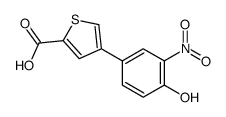 4-(4-hydroxy-3-nitrophenyl)thiophene-2-carboxylic acid Structure