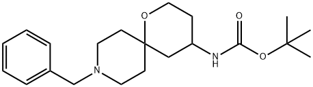 叔-丁基 (9-苄基-1-恶-9-氮杂螺[5.5]十一-4-基)氨基甲酸酯结构式